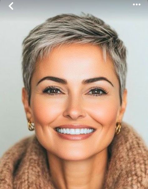 Ultra Short Hair, 2025 Hairstyles, Pixie Haircuts For Thick Hair, Feminine Short Hair, Short Gray Hair, Haircut Gray Hair, Haircuts For Thick Hair, Short Silver Hair, Chic Short Hair