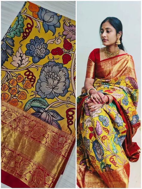 Off Saree Models, Kalamkari Silk Sarees With Price, Kalamkari Pattu Sarees, Pen Kalamkari Sarees, Gadwal Sarees, Kanchi Pattu Sarees, Sarees With Price, Kalamkari Sarees, Kids Party Wear Dresses