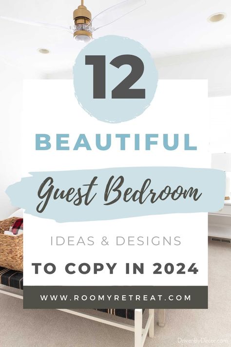 12 Guest Bedroom Ideas That'll Make Visitors Never Want to Leave Beautiful Spare Bedroom Ideas, Classic Guest Room Interior Design, Calm Guest Bedroom Ideas, Calming Guest Room Bedroom Ideas, Two Queen Beds In One Room Ideas Adults, Guest Room Refresh, Antique Guest Bedroom Ideas, Serene Guest Bedroom, Dreamy Guest Bedroom