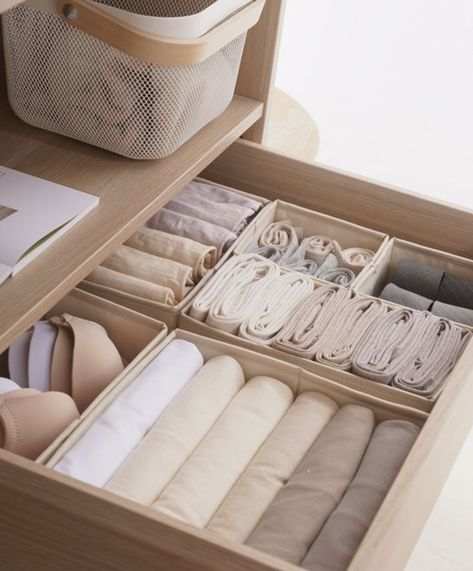 Foldable Fabric Dresser Closet Organizers and Storage Bins for Clothing, Baby Clothes, Bra, Panty, Scarf, Ties, and more. Amazon Affiliate Organisation Ideas Bedroom Closet, Clothes Cupboard Organization, Organizer Ideas For Bedrooms, Konmari Organizing, Bedroom Organisation, Organizing Life, Apartment Vibes, Organisation Ideas, Bedroom Drawers