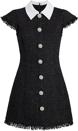 LIKELY Women's Riello Dress Blair Waldorf Dress, Collard Dress, High Collar Dress, Suit Dresses, Mode Chanel, Chanel Dress, Fit Details, Tweed Dress, Collar Dress