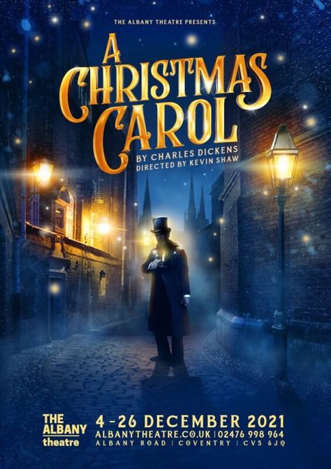 Carol Poster, Scrooge A Christmas Carol, Christmas Poster Design, Christmas Fonts Free, Graphic Design School, Book Cover Design Inspiration, Christmas Typography, Christmas Musical, Church Poster Design