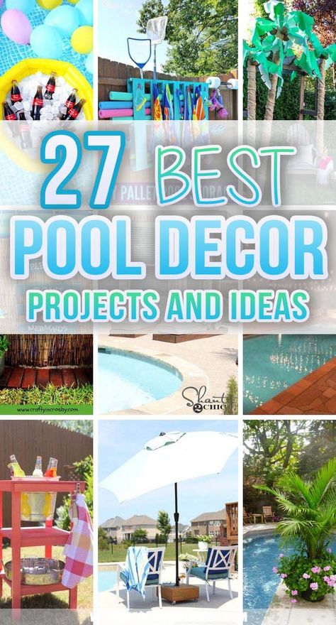 Diy Pool Decor Ideas, Pool Decor Ideas, Pool Area Decorating Ideas, Pool Towel Storage, Pool Organization, Pool Float Storage, Pool Deck Decorations, Pool Toy Storage, Pool Storage