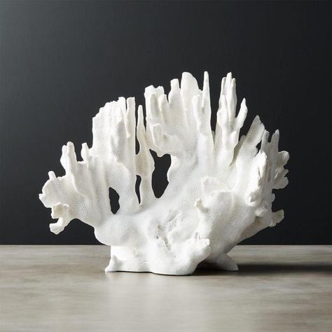 Faux White Coral Table Sculpture Monochromatic Interior Design, Spa Kits, Coral Table, Coral Sculpture, White Branches, Styling Shelves, Shell Decor, Wall Vase, White Coral