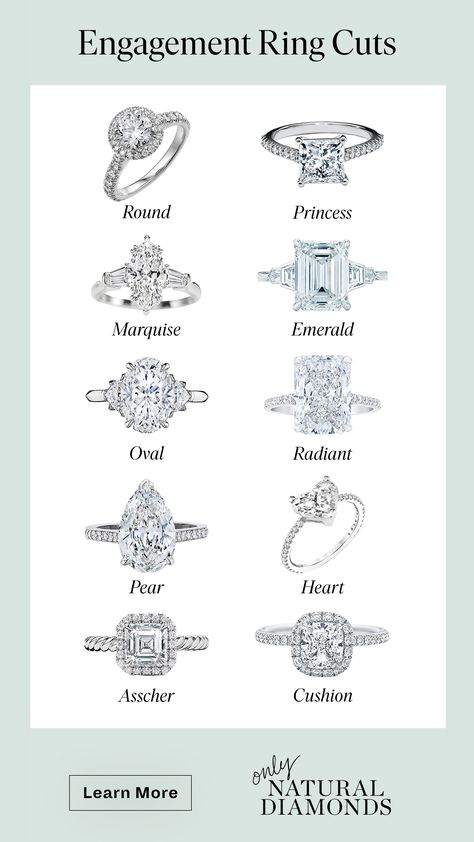 Type Of Rings Engagement, Ingajmant Rings, Diamond Ring Cut Types, Types Of Diamond Rings, Engagement Rings Cuts Types, Wedding Ring Diamond Cuts, Wedding Ring For Woman, Diamond Cuts Engagement Rings, Rings Engagement Types