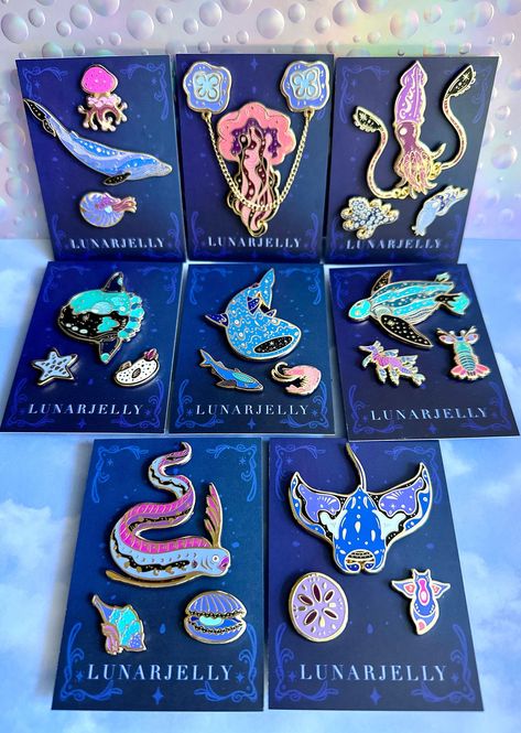 Leviathan enamel pins are cute and unique giant sea creature jewelry. #leviathan #enamelpins #seacreaturejewelry . #Cute_Etsy_Finds #Sea_Themed_Outfits #Whale_Outfit #Colossal_Squid Cool Pins Enamel, Quick Christmas Gifts To Make, Cool Enamel Pins, Pin Ideas Button Diy, Sea Themed Outfits, Backpack Pins Aesthetic, Squid Jewelry, Pins On Bag, Colossal Squid