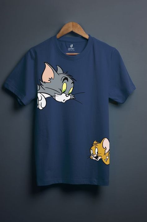 Buy Tom and Jerry Printed Cotton T-shirt Graphic T-shirt Round Neck T-shirt Online in India - Etsy T shirt #tshirt t-shirt #t_shirt t shirts #tshirts t-shirts #t_shirts T shirt design #tshirtdesign T-shirt designs #t_shirtdesign T shirts designs #tshirtsdesigns 1.606 Unisex T Shirt Design, Cool Tshirt Print Ideas, T Shirts Printing Design, Mens Tshirt Print Design, Kids T Shirt Design Ideas, T Shirt Designs Graphics, Tshirts Design Ideas, T Shirt Print Design Graphics, Tshirt Print Ideas