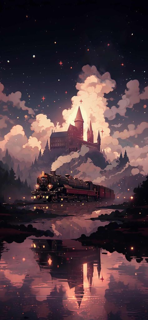 Hogwarts Train Wallpaper, Hogwarts Autumn Wallpaper, Hogwarts Fanart Castle, Harry Potter Wallpaper For Iphone, Harry Potter Art Wallpaper, Fantastic Beasts Wallpaper Aesthetic, Harry Potter Screen Savers, Aesthetic Hogwarts Wallpaper, Harry Potter Fanart Wallpapers