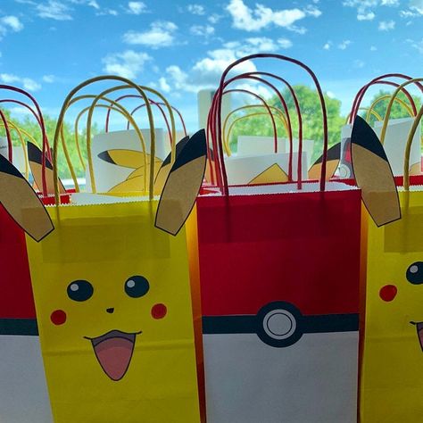 Pokemon Favor bags/ DIY Pokemon Party Bags/ Pokemon Birthday/ Pokemon ...