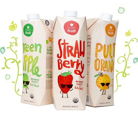 Born Fruit Packaging on Behance Fruit Juice Design, Juice Design, Fruit Juice Packaging, Kids Packaging, Kids Juice, Tetra Pak, Drinks Packaging Design, Fruit Packaging, Juice Packaging