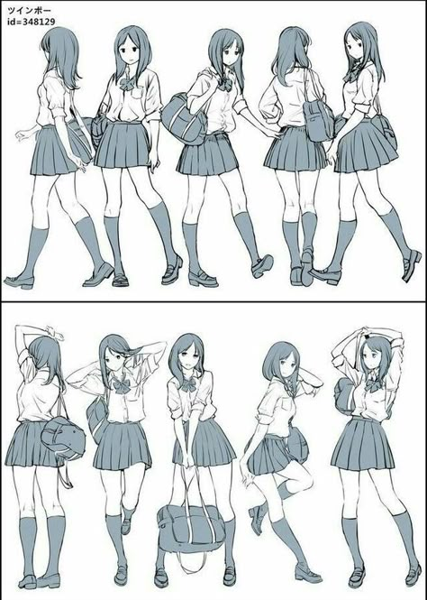 Cute Anime Poses Reference, Poses Anime, Body Reference Drawing, 캐릭터 드로잉, Poses References, Anime Drawings Tutorials, Poses Reference, Pose References, Art Poses