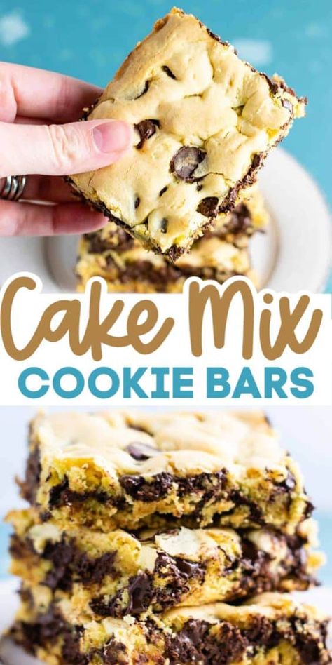 Yellow Cake Mix Cookies, Yellow Cake Mix Recipes, Best Cake Mix, Cake Mix Cookie, Cake Mix Cookie Bars, Recipes Using Cake Mix, Cookie Bars Easy, Boxed Cake Mixes Recipes, Cake Mix Desserts