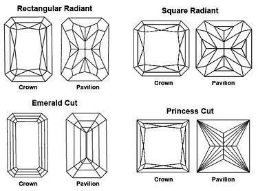 The Radiant vs Princess Cut Diamond like both "crown" versions Square Diamond Engagement Ring, Fine Engagement Rings, Beautiful Wedding Rings, Cushion Cut Engagement Ring, Princess Cut Rings, Princess Cut Engagement Rings, Radiant Cut Diamond, Diamond Education, Beautiful Engagement Rings