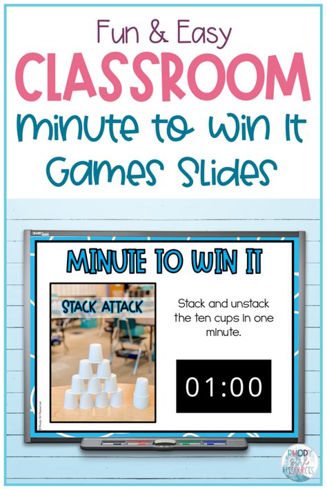 Minute To Win It Games For School, Easy Minute To Win It Games For Kids, Minute To Win It Games For Teens, Minute To Win It Games For Kids, Classroom For Kindergarten, Classroom Games Elementary, Subitizing Activities, Games For Kids Classroom, Class Activity