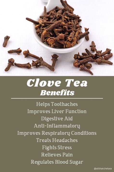 Looking to add a little spice to your tea routine? Clove tea might just be the answer! Not only does it have a warm and comforting flavor, but it also packs a punch when it comes to health benefits. From boosting digestion to improving respiratory health, clove tea is a powerhouse of wellness. And ladies, listen up - clove benefits for women include menstrual pain relief and promoting overall reproductive health. So why not cozy up with a cup of clove tea and sip your way to better health? Vervain Tea Benefits, Benefits Of Clove Tea, Clove Tea Benefits For Women, How To Make Clove Tea, Clove Benefits Health, Licorice Tea Benefits, Clove Water Benefits For Women, Clover Tea Benefits, Clove Tea Recipes