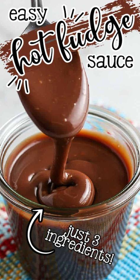 Easy Hot Fudge Sauce, Easy Hot Fudge, Homemade Hot Fudge Sauce, Ice Cream Sauce, Homemade Hot Fudge, Fruit Cheesecake, Chocolate Fudge Sauce, Easy Fudge, Fudge Ingredients