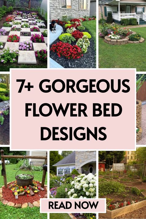 7 flower bed designs Flower Beds Designs Layout, Begonias In Flower Beds, Flower Bed On Side Of House, Perennial Flower Beds In Front Of House, Kidney Shaped Landscape Bed, Flower Gardens In Front Of House, Flower Pots In Flower Beds, Flower Boxes Outside Ground, Flower Beds In Backyard