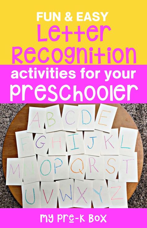 Teach Letter Recognition, Letter Recognition Activities Preschool, Get Ready For Kindergarten, Letter Identification Activities, Letter Recognition Preschool, Teaching Letter Recognition, Crafts To Do At Home, Letter Recognition Games, Ready For Kindergarten