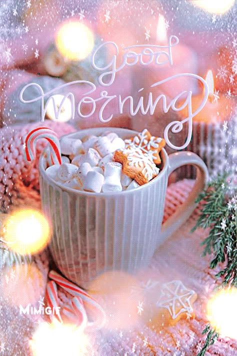 Christmas Good Morning Gif, Good Morning Holiday Images, Good Morning Sunday Images Beautiful, Winter Good Morning Image, Good Morning Winter Quotes, Good Morning Christmas Coffee, Christmas Good Morning Images, Good Morning Winter Coffee, Good Morning Gifs Cute