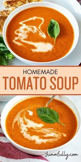 If you like store-bought tomato soup, you’ll become addicted to this creamy tomato soup with fresh tomatoes. It’s a total game-changer. You will never buy tomato soup again. Pair it with homemade Italian Bread for the best dinner ever! Best Homemade Tomato Soup, Vegan Tomato Soup Recipe, Tomato Soup With Fresh Tomatoes, Recipe With Fresh Tomatoes, Homemade Italian Bread, Homemade Tomato Soup Recipe, Best Tomato Soup, Fresh Tomato Soup, Vegan Tomato Soup