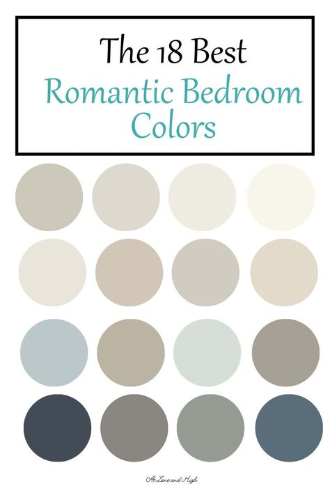 Are you on the lookout for the best romantic bedroom colors?  Well, look no further!  I have 18 of the best romantic colors for couples. Bedroom Scheme Ideas, Sophisticated Bedroom Paint Colors, Coastal Colors Bedroom, Bedroom Colors With White Furniture, Bedroom And Bathroom Color Schemes, Couple Room Paint Ideas, Neutral Color Bedroom Decor, Cream Bedroom Colors, Bedroom With White Furniture Wall Colors