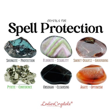 LadiesCrystals - Etsy Black Magic Protection, Spell Protection, Magic Protection, Crystal Healing Chart, Witch Spells, Teen Witch, Wiccan Spell Book, Witch Spell Book, Alpha Omega