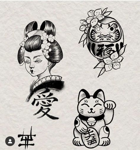 Tattoo Gato, Lucky Cat Tattoo, Kitten Tattoo, See Tattoo, Tattoo Me, Cat Tattoos, Kawaii Tattoo, Cat Tattoo Designs, Traditional Japanese Tattoos