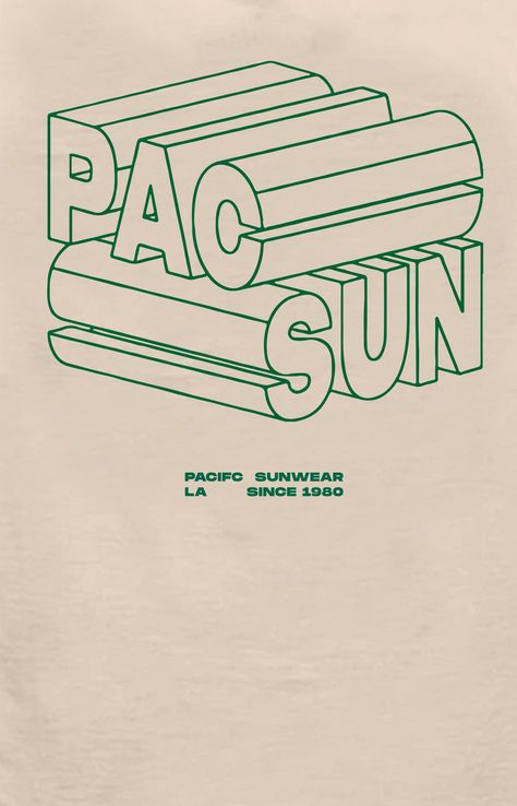 Green PacSun 3D Logo T-Shirt graphicdesigncourse #makeyourownlogo Cute Trendy Shirt Designs, Cute College Tshirts, T Shirt Fonts Ideas, Yearbook Tshirts Designs, Minimal Graphic Tee, Club Merch Ideas, Typography Tshirt Design Graphic Tees, Festival Shirt Design, Minimalist Tshirt Design Graphic Tees