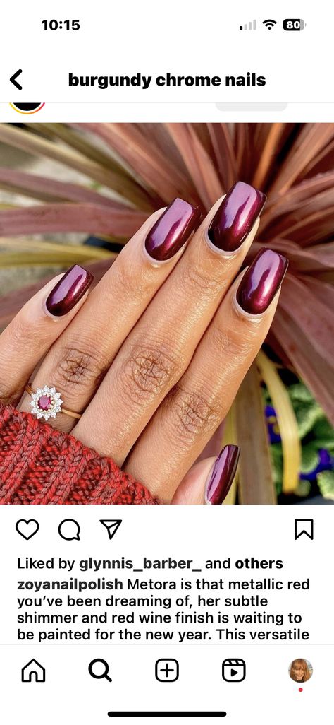 Burgundy With Chrome Nails, Maroon Glazed Nails, Chrome Nails Burgundy, Chrome Dipped Nails, Burgundy Chrome Nails Designs, Chrome Wine Nails, Maroon Nails With Chrome, Burgundy Nails Chrome, Burgundy Dip Nails