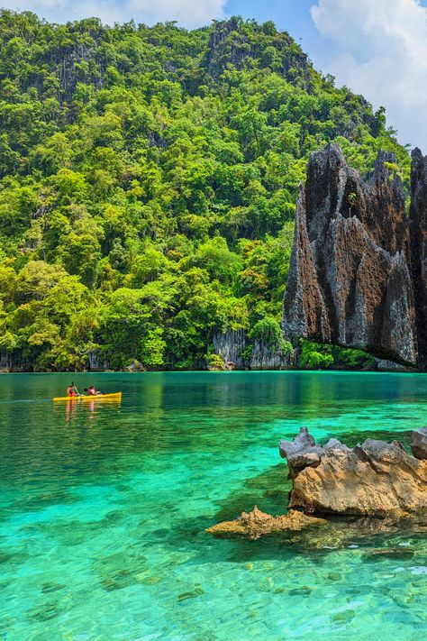 Known around the world for its stunning beauty, Twin Lagoon in Coron, Palawan, Philippines, didn't dissapoint us on our visit. It was truly amazing. Coron Palawan Twin Lagoon, Twin Lagoon Philippines, Palawan Pictures, Philippine Coron, Coron Palawan Photography, Palawan Tourist Spot, Tourist Spots In The Philippines, Beautiful Places In The Philippines, Philippines Places