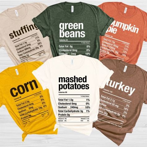 Thanksgiving is a time for spending time with family, friends, and, of course, delicious food. But what about the attire we don on this unique holiday? Do they embody the Thanksgiving spirit? Numerous people disagree. #thanksgivingfoodtshirts #foodtshirts Thanksgiving Messages, Funny Thanksgiving Shirts, Food Shirt, Turkey Shirts, Thanksgiving Family, Family Thanksgiving, Matching Tees, Family Humor, Funny Thanksgiving