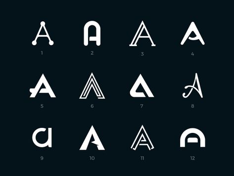 Letter A logos set by Filippo Borghetti | Dribbble A I Logo Design Letter, A H Logo Design, Letter A Design Logo, A A Logo, A Letter Logo Design Creative, X Design Logo, Letter A Logo Design Ideas, A Design Letter, A Symbol Logo