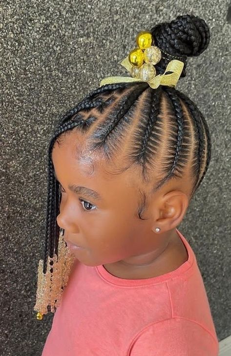 Kid Back To School Hairstyles, Little Black Girls Hairstyle Ideas, Simple Girl Hairstyles Kids Black, Kid Girl Hairstyles Black, Little Black Girls Braided Natural Hairstyles, Cute Little Black Girls Hairstyles Easy, Toddler Graduation Hairstyles, Natural Braid Styles For Little Black Girls Kids, Little Black Girls Hairstyles Braids Kids