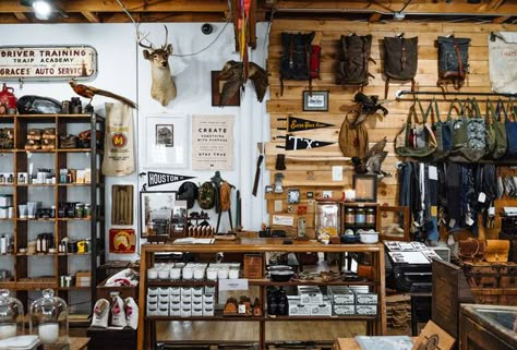 Best Houston Local Businesses You Should Support in 2017 - Thrillist Camping Room, Gear Room, Man Gear, Camping Store, Camping Shop, Warehouse Design, Desain Editorial, Retail Store Design, Store Ideas