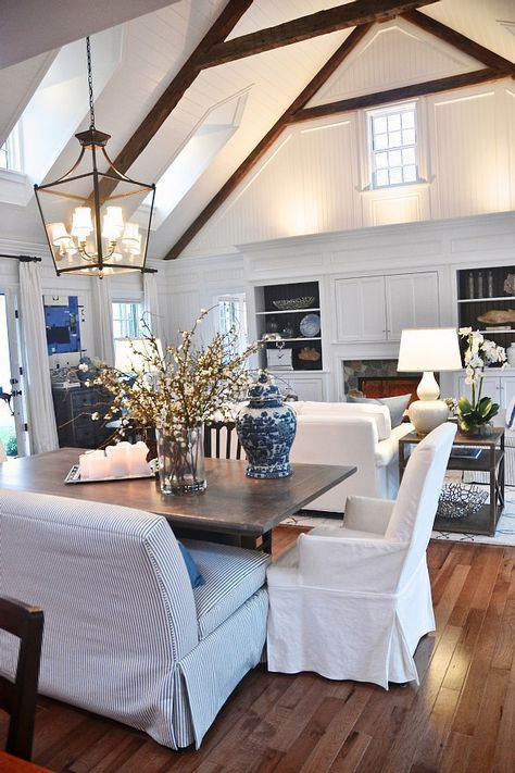 Hgtv Dream Homes, Rustic Dining Furniture, Hgtv Dream Home, Gorgeous Style, Blue Rooms, Living And Dining Room, Outdoor Dining Furniture, Room Remodel, Furniture Layout