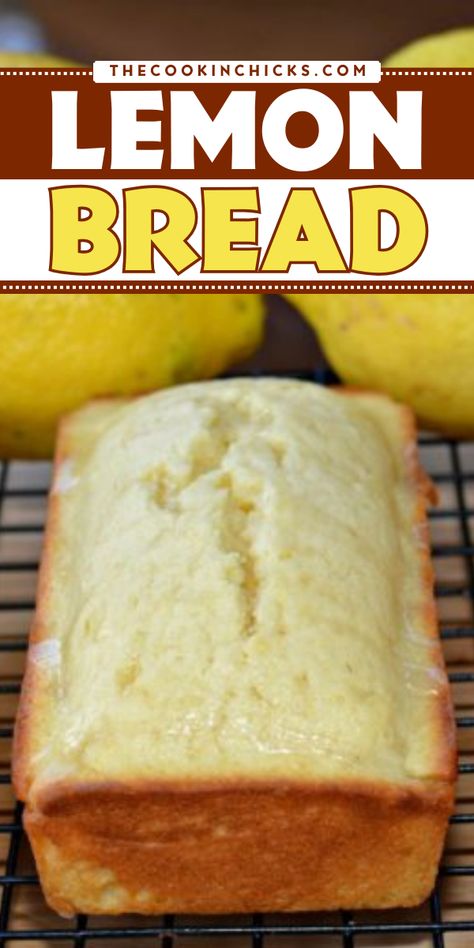 Give this Mother's Day brunch recipe a try! A tasty lemon bread with glaze on top is just the thing you need for the next holiday. It's a great Easter Sunday breakfast as well, a few slices pair perfectly with coffee. Save this lemon bread recipe now! 3 Ingredient Lemon Bread, Lemon Breakfast Bread, Buttermilk Lemon Loaf, Lemon Quick Breads, Lemon Bread Recipe Healthy, Lemon Pudding Bread, Lemon Bread In Bread Machine, Lemon Quick Bread Recipes, Lemon Bread With Glaze