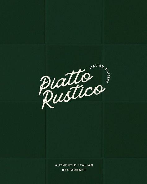 Italian Restaurant Graphic Design, Italian Restaurant Brand Identity, Vintage Restaurant Logo, Cafe Brand Identity, Vintage Brand Logo, Italian Logo Design, Italian Restaurant Branding, Rustic Graphic Design, Rustic Branding Design