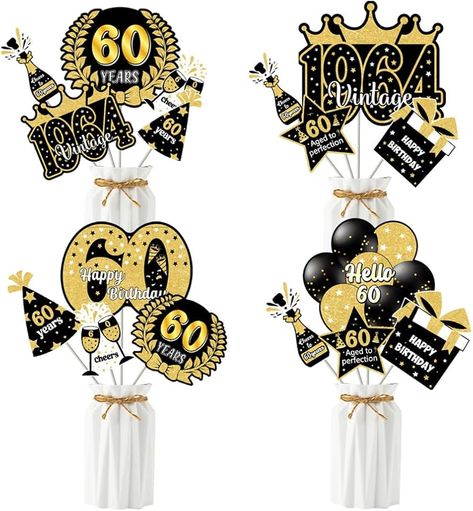 Amazon.com: Black Gold 50th Birthday Table Centerpieces For Birthday Party Decorations, Happy 50th Birthday Table Toppers Party Supplies 50th Years Old Anniversary Party Decorations : Home & Kitchen Table Centerpieces For Birthday Party, Black And Gold Centerpieces Birthday, 50th Birthday Centerpieces For Men, Centerpieces For Birthday Party, Birthday Table Centerpieces, Centerpieces For Birthday, 40th Birthday Messages, Party Ambiance, Black And Gold Theme