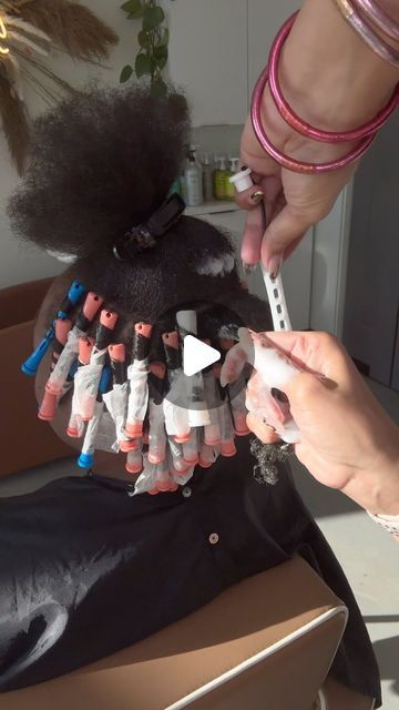 Perm Rods On Medium Natural Hair, Perm Rod Set Short Natural Hair, Perm Rods On Relaxed Hair, Rod Set On Short Hair, Perm Rod Set On Relaxed Hair, 4c Perm Rod Set, Perm Rods On Natural Hair Short, Perm Rod Sizes And Results, Roller Set Natural Hair Short 4c