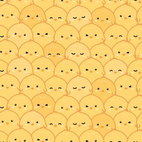 Cute little yellow chickens cartoon doodle seamless pattern Vector | Premium Download Yellow Cartoon Aesthetic, Pollitos Aesthetic, Cute Chicken Wallpaper, Chickens Cartoon, Cute Chicken Drawing Kawaii, Cute Chicken Aesthetic, Chick Wallpaper, Chicken Drawing Cute, Yellow Doodles