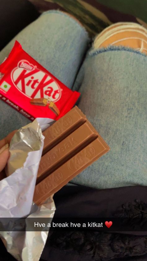 #kitkat#chocolate#sugar Kitkat Snap, Kitkat Chocolate, Bridal Gift Wrapping Ideas, Celebrity Casual Outfits, Instagram Bio Quotes, Best Friend Gifs, Black Background Wallpaper, Snap Quotes, Kit Kat