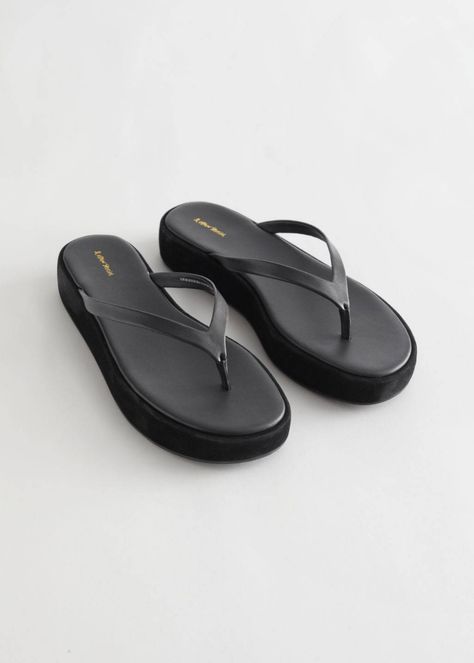 25 Under-£100 Summer Buys That Could Pass for Designer | Who What Wear UK Black Sandals Flat, Pretty Sandals, Shoe Wishlist, Flatform Sandals, Jelly Shoes, Swag Shoes, Cute Sandals, Footwear Design Women, Designer Sandals