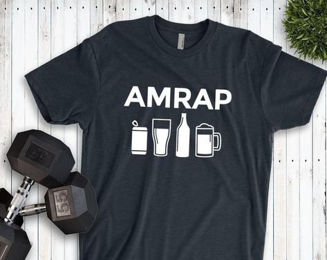 Funny Crossfit Shirts, Gym Shirts Mens, Crossfit Shirts, Funny Beer Shirts, Funny Workout Tanks, Funny Gym Shirts, Funny Workout Shirts, Funny Drinking Shirts, Screen Printing Shirts