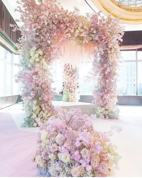 Fall Room Inspiration, Fall Aesthetic Decor, Fall Room Decor Ideas, Pastel Pink Weddings, Pastel Wedding Theme, Floral Ceremony, Floral Archway, Pink Wedding Decorations, Fall Room Decor