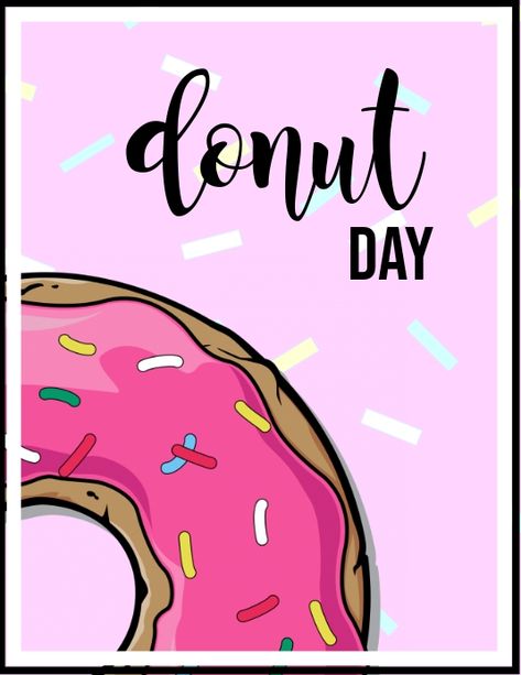 Fully customisable donut day poster Donut Advertisement Poster, Donut Day Ideas, Donut Board, Confectionery Shop, Gold Donuts, Donut Signs, Donuts Cake, Donut Ideas, Donut Day