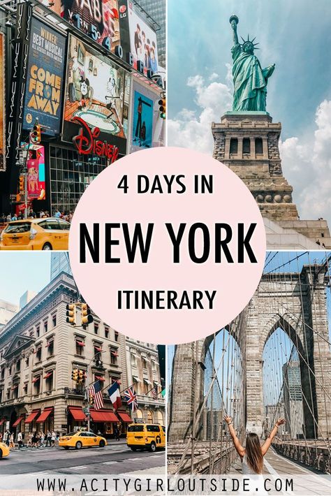 4 Days In New York, New York Trip Planning, New York Itinerary, Nyc Itinerary, Nyc Travel Guide, New York City Vacation, New York Vacation, Voyage New York, Visit New York City