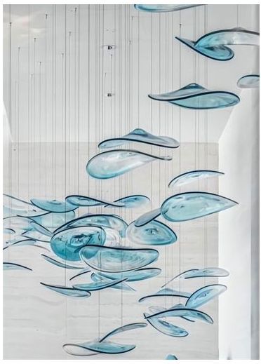 Ceiling Artwork, Water Sculpture, Art Studio Design, Artistic Installation, Kinetic Art, Design Research, Sculpture Installation, Architect Design, Glass Sculpture