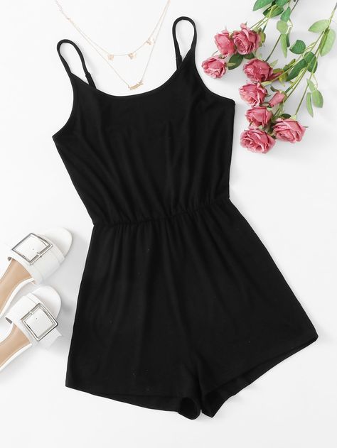 Comfy Jumpsuits, Cami Romper, Black Spaghetti Strap, Halter Romper, Black Romper, Girls Night Out, Outfits Casuales, Tulum, Online Fashion