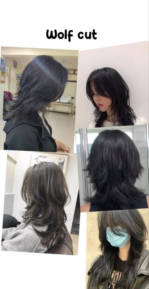 Hair cut Long Wolf Cut With Bangs Wavy Hair, How To Get Wolf Cut Hair, Wolf Hair Styling, Long Hair Wolfcut With Bangs, Wolf Cut In Wavy Hair, Wolfcut Hair Bangs, Wolfcut With Straight Hair, Wolfcut For Medium Hair, Wolf Cut Girls Long Hair