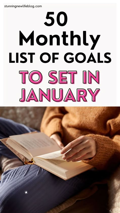 50 Monthly Goals Ideas To Set For Yourself: lists of goals to set for yourself, monthly goals, life goals list, personal goals list, books for self improvement, setting goals, monthly activities, creating goals, self care activities, 30 days goal challenge, goal example, life goals list, self goal, work goals, motivation goals. Priority List For 2025, Good Monthly Goals, Goals To Achieve Ideas, New Year Monthly Goals, Examples Of Goals In Life, January Monthly Goals, Professional Goals Ideas, Finch App Goal Ideas, Monthly Goal Ideas